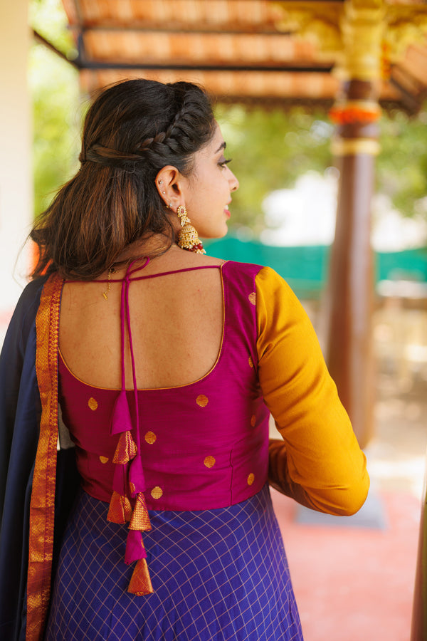 Inbha Blue with Magenta Dress (Set of 2)