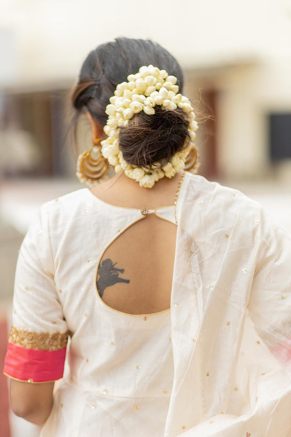 Kayalvizhi Ivory and Orange