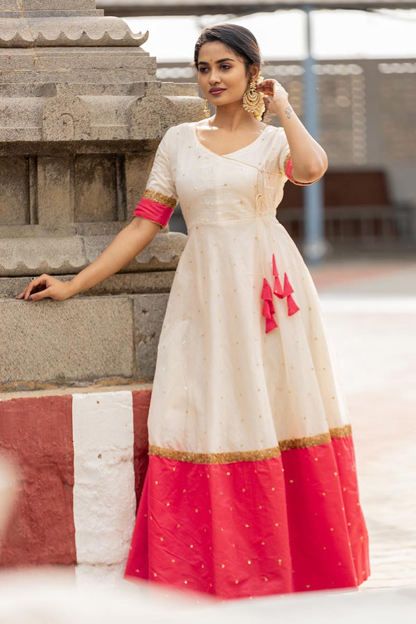 Kayalvizhi Ivory and Orange