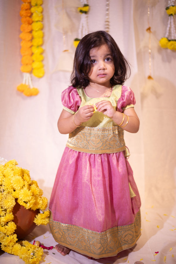 Nidhi Pink with Green Mini