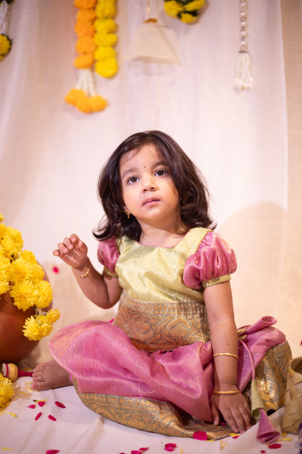 Nidhi Pink with Green Mini