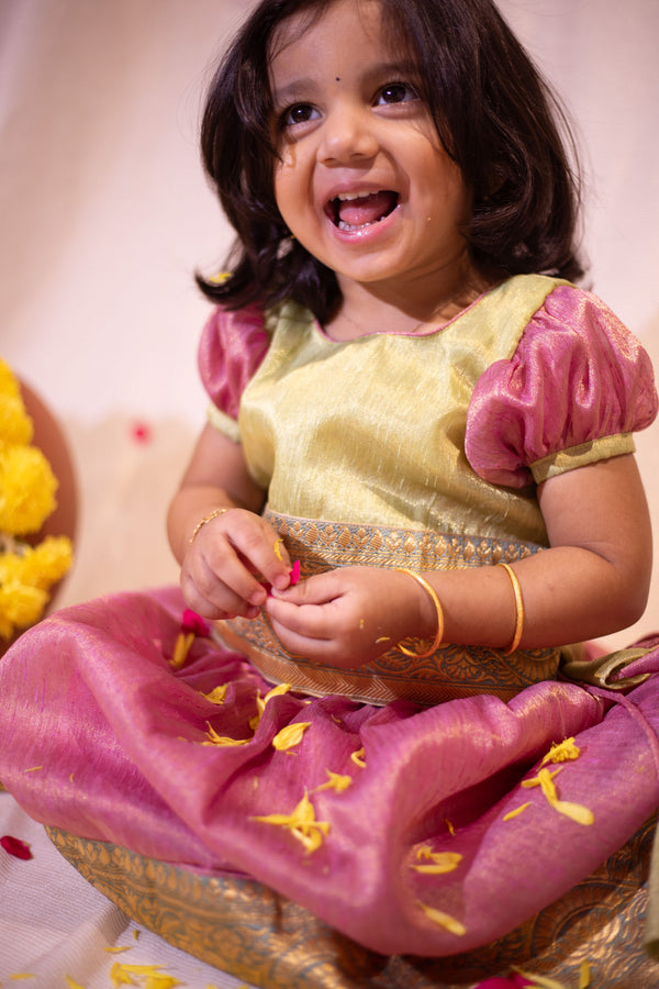Nidhi Pink with Green Mini