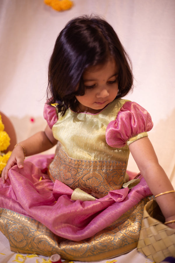 Nidhi Pink with Green Mini
