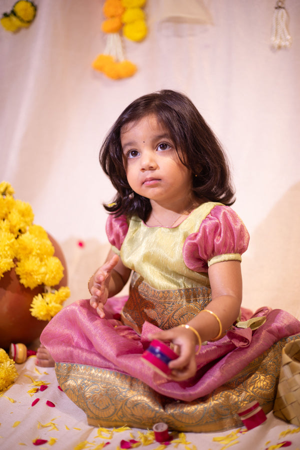 Nidhi Pink with Green Mini