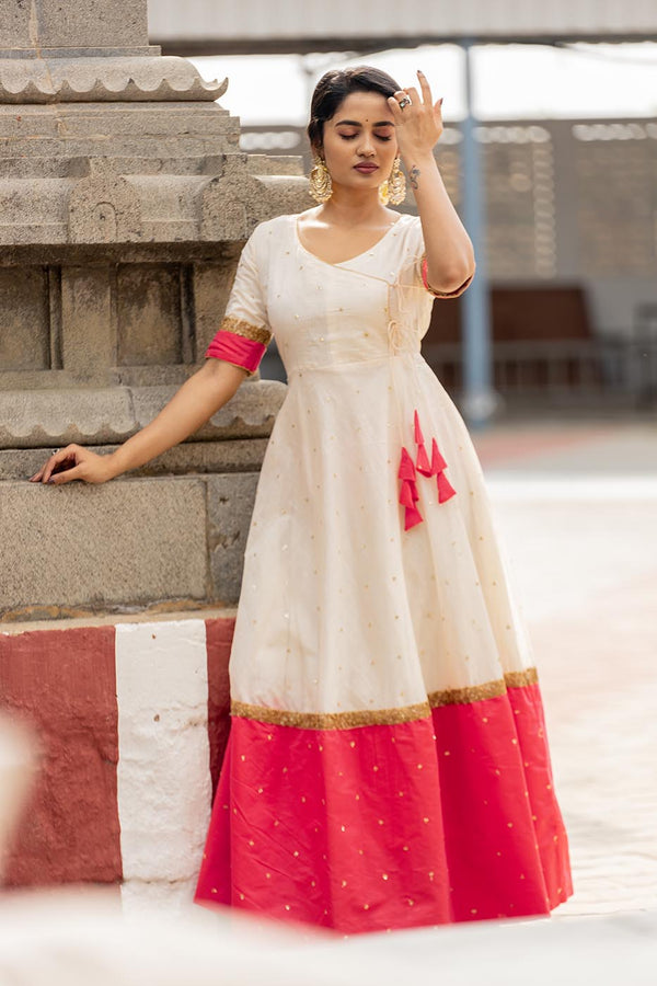 Kayalvizhi Ivory and Orange