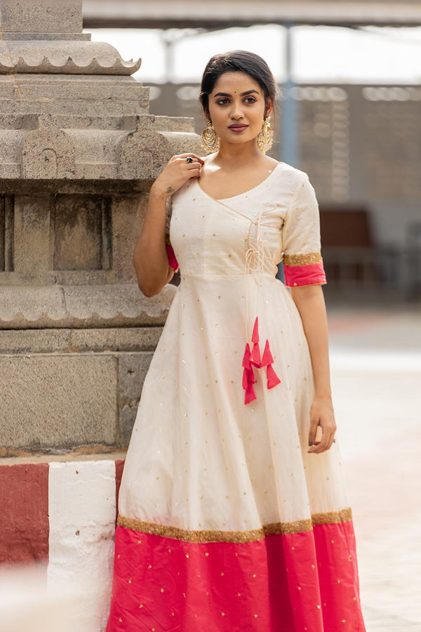 Kayalvizhi Ivory and Orange