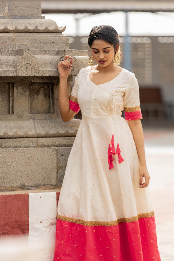 Kayalvizhi Ivory and Orange