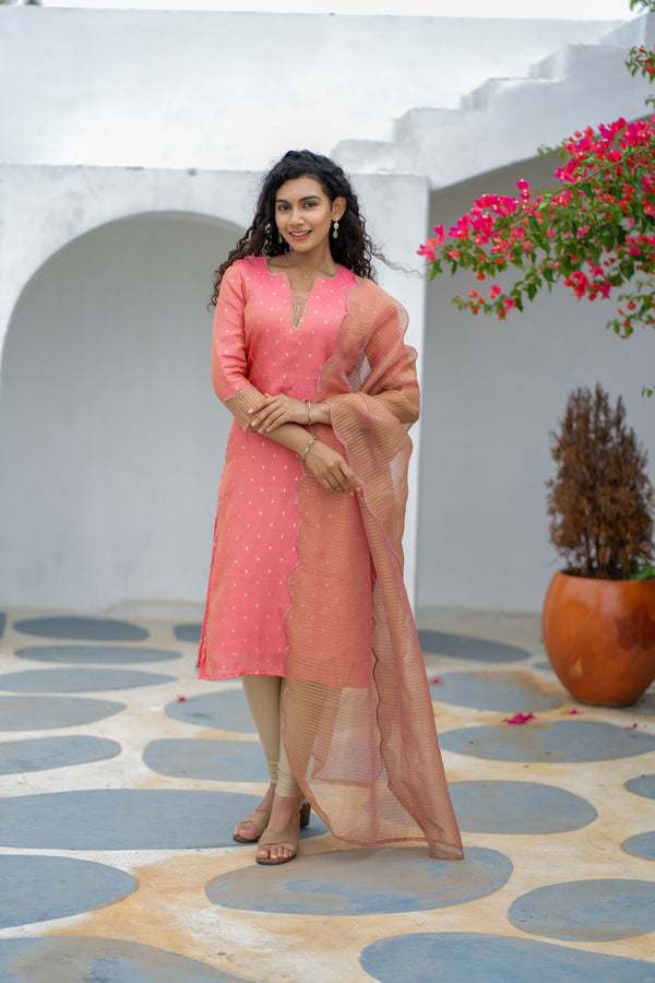 Pragathi Peach Kurti