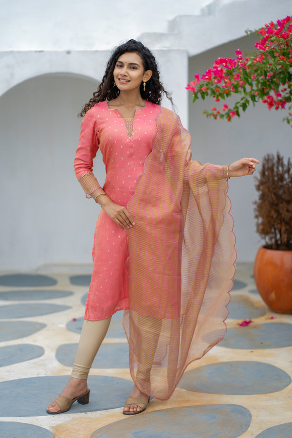Pragathi Peach Kurti