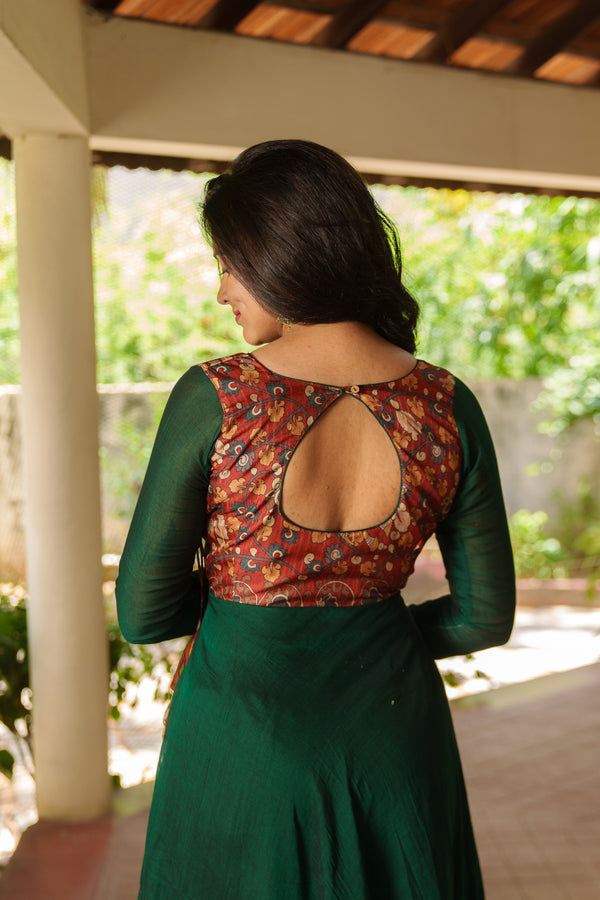 Layanka Green and Maroon