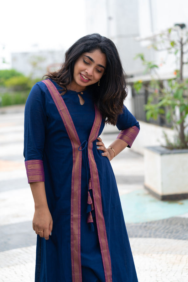 Kanchana Blue Mangalagiri Kurti
