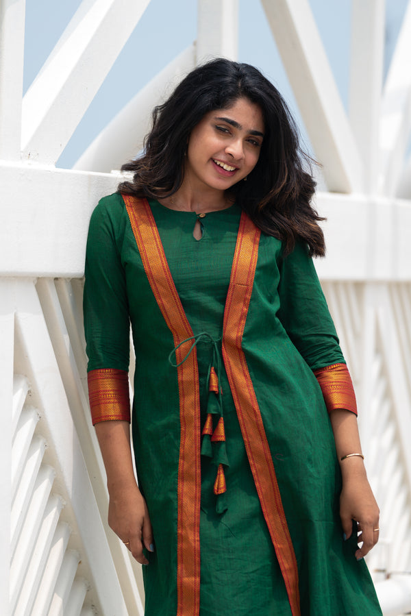 Kanchana Green Mangalagiri Kurti
