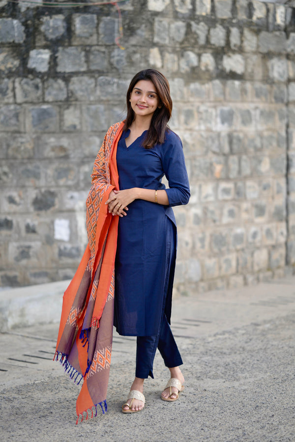Tanuja Navy Blue Kurta Set