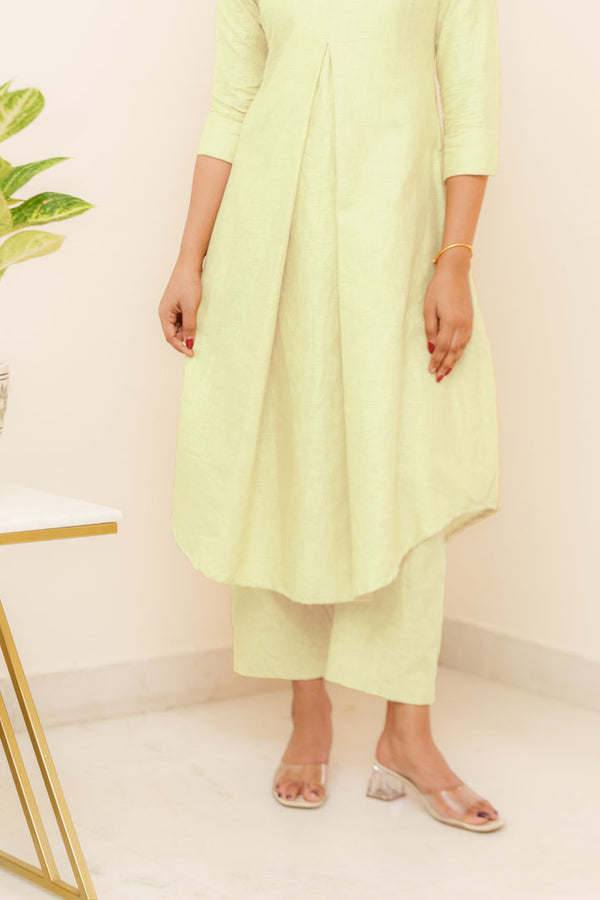 Charu Cream Kurti Set