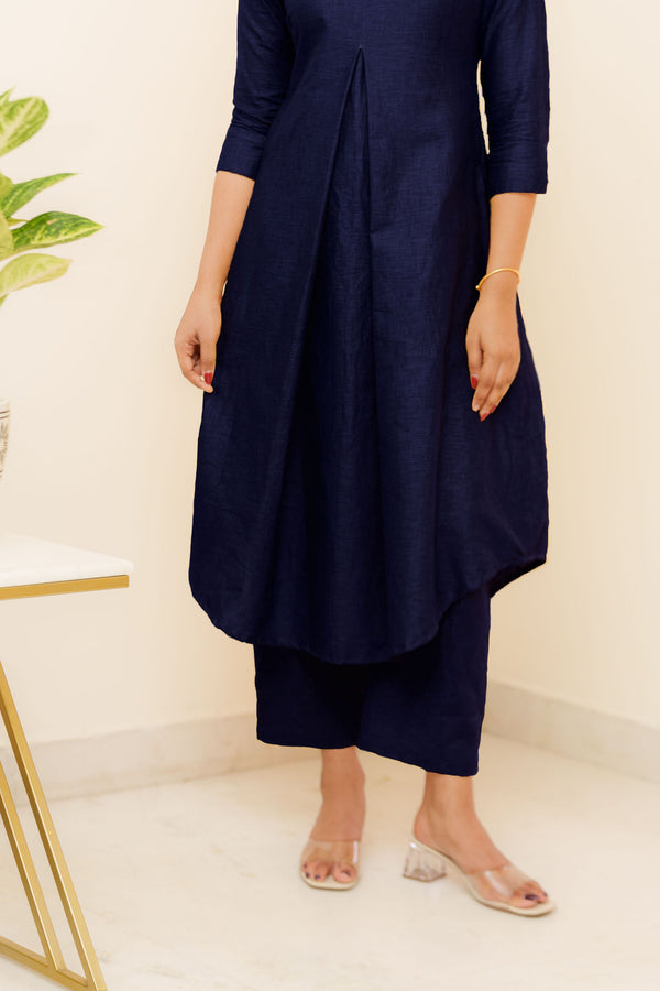 Charu Navy Kurti Set