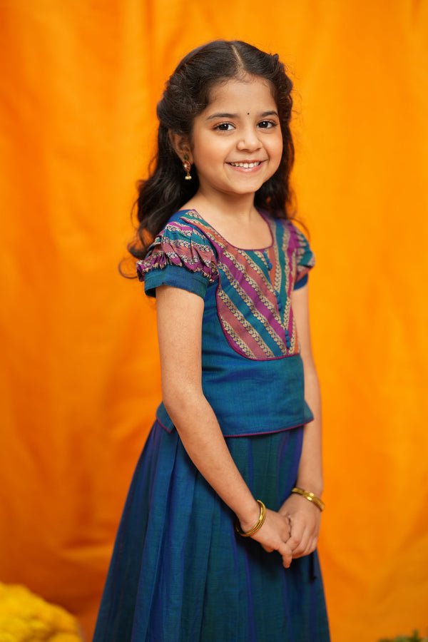 Yashika Teal Handloom Cotton Mini