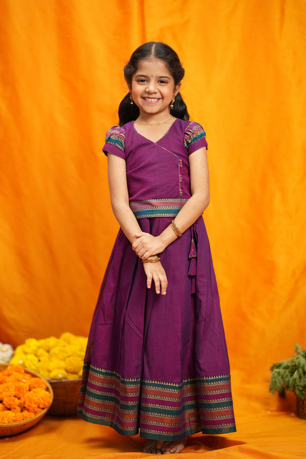 Vanika Magenta Handloom Kids Mini