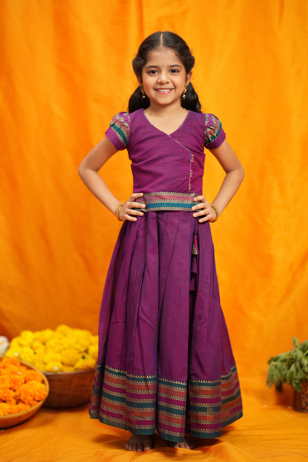 Vanika Magenta Handloom Kids Mini