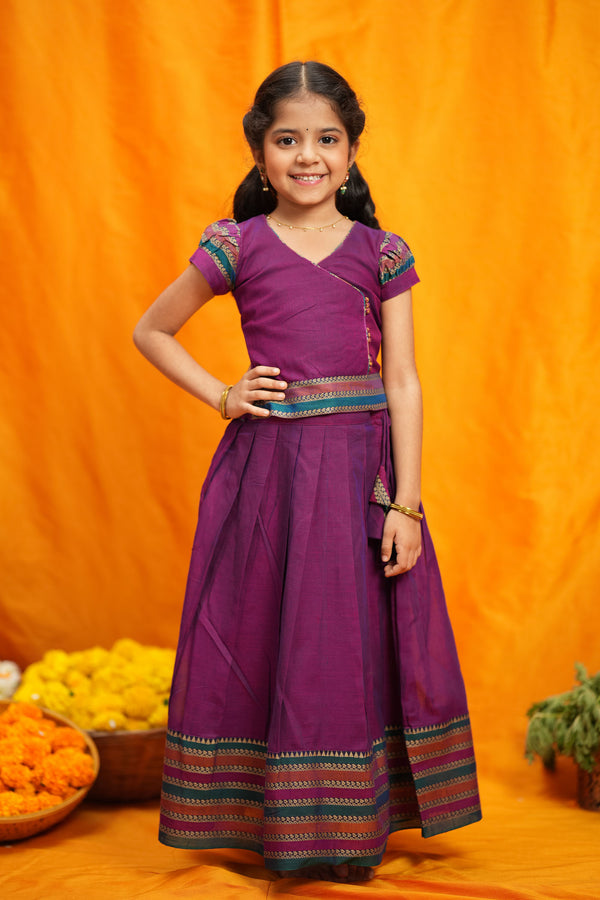 Vanika Magenta Handloom Kids Mini
