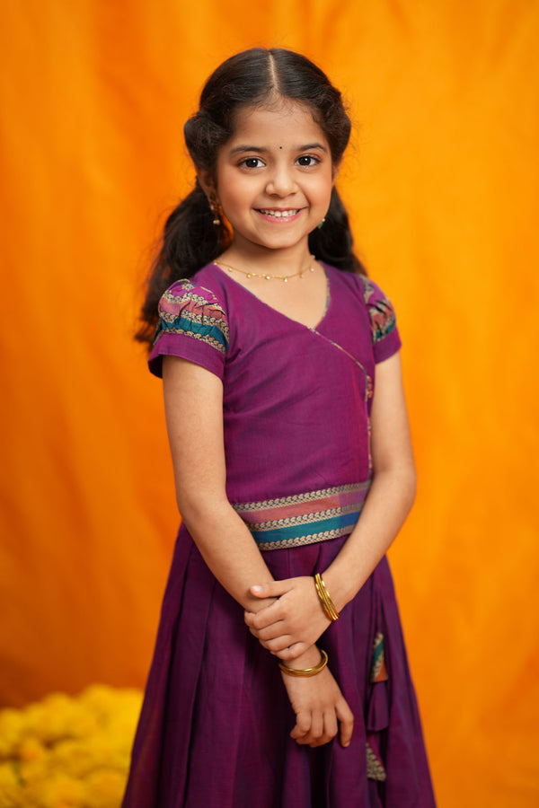 Vanika Magenta Handloom Kids Mini