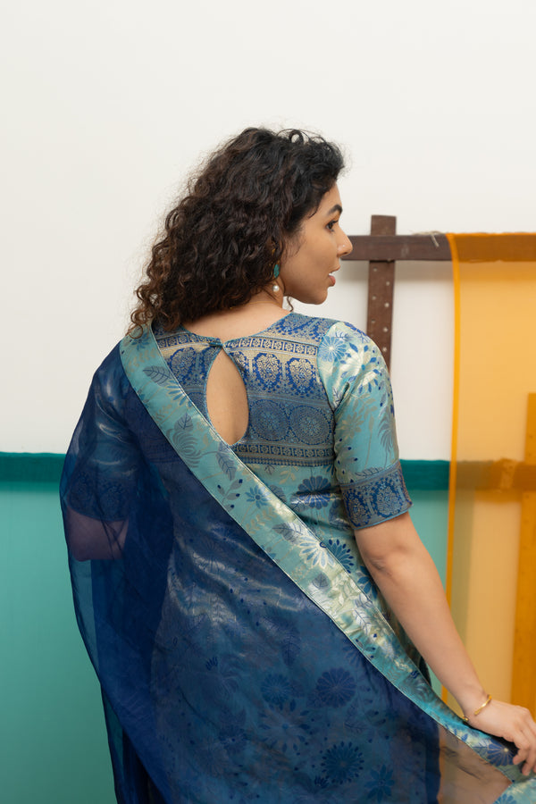 Varuni Navy & Teal Blue Kurti Set