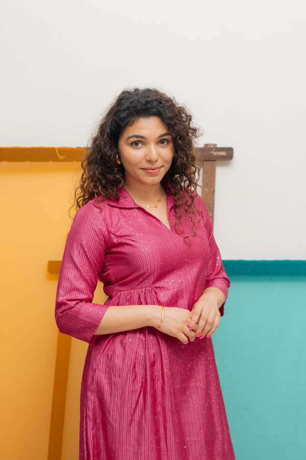 Teju Pink Kurti Set