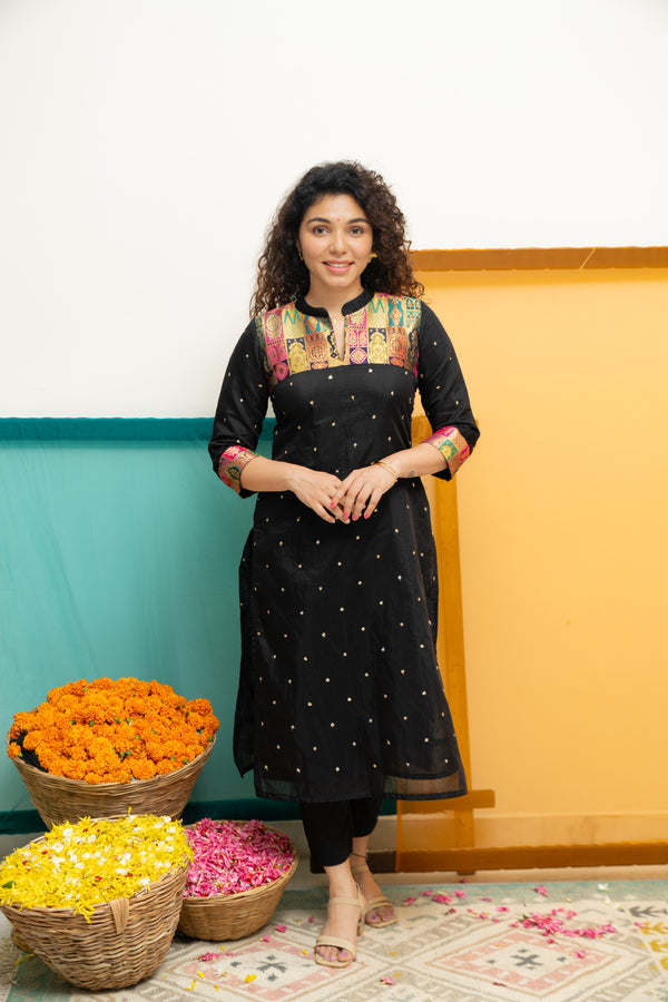 Shilpa Black Kurti Set