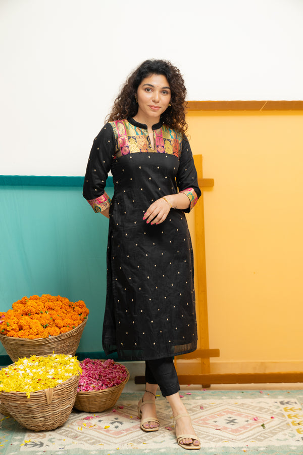 Shilpa Black Kurti Set