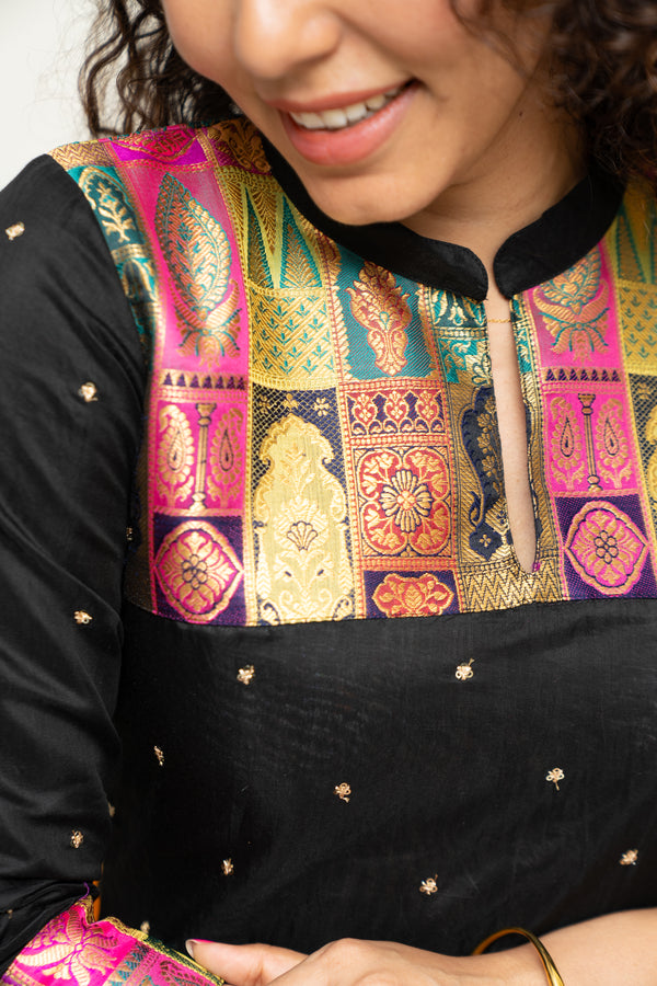 Shilpa Black Kurti Set