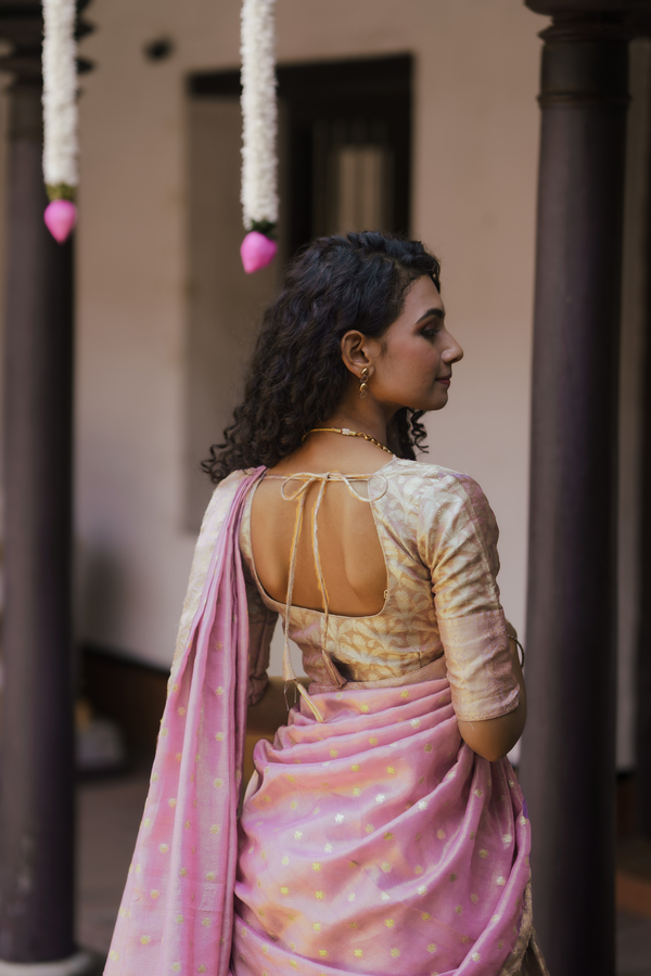 Insya Pink Banaras Halfsaree