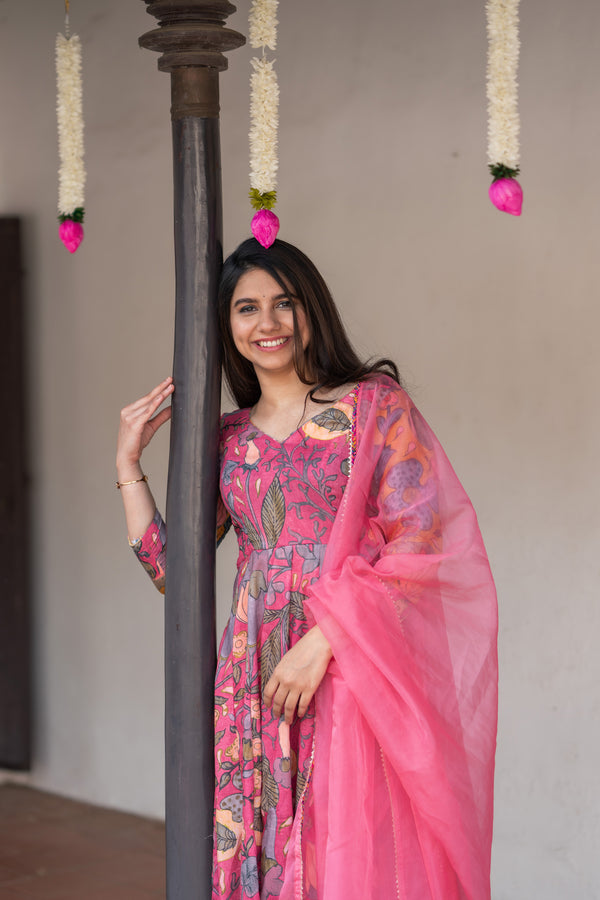 Iniya Pink Floral Co-Ord Set (Set of 3)