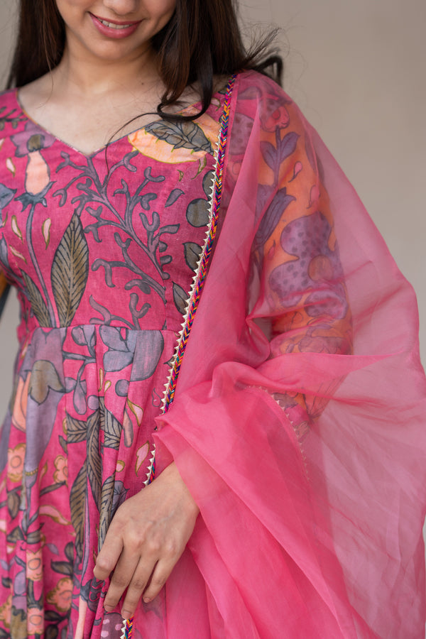 Iniya Pink Floral Co-Ord Set (Set of 3)