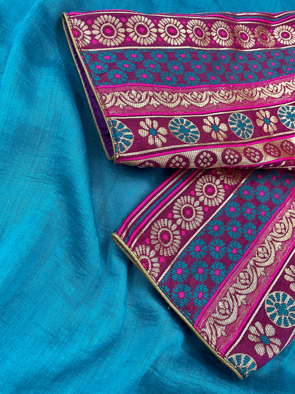 Pratiksha Magenta Brocade Blue