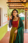 Inbha Green with Maroon Dress (Set of 2)