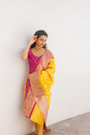 Aakruti Magenta & Yellow