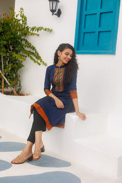 Swapna - Navy Blue (Set of 2)