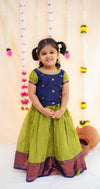 Pooja Navy Blue and Green Mini