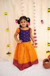 Pooja Orange and Violet Mini