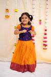 Pooja Orange and Violet Mini