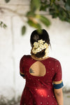 Kayalvizhi Maroon and Blue