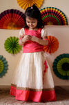 Kayalvizhi Ivory and Orange Mini