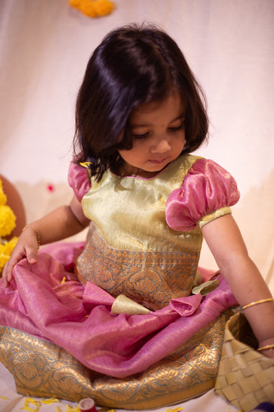 Nidhi Pink with Green Mini