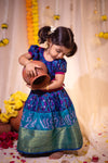 Bhumika Blue with Magenta Mini