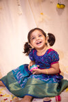 Bhumika Blue with Magenta Mini