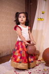 Vamsi White Top with Multicolor Skirt Mini