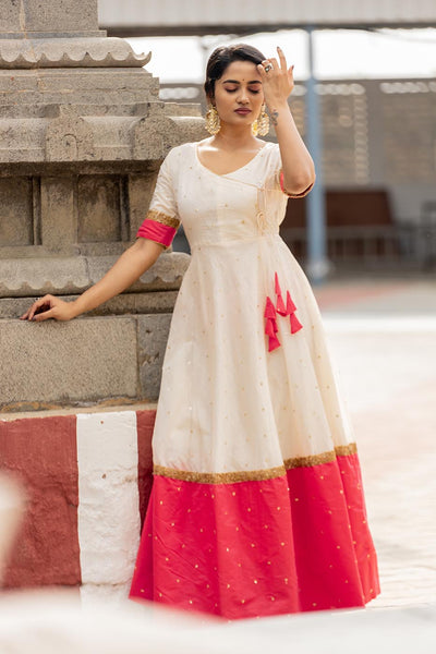 Kayalvizhi Ivory and Orange