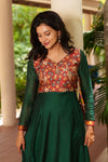 Layanka Green and Maroon