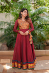 Layanka Maroon and Mustard