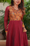 Layanka Maroon and Mustard