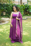 Vihana Purple Flared Kurta Set